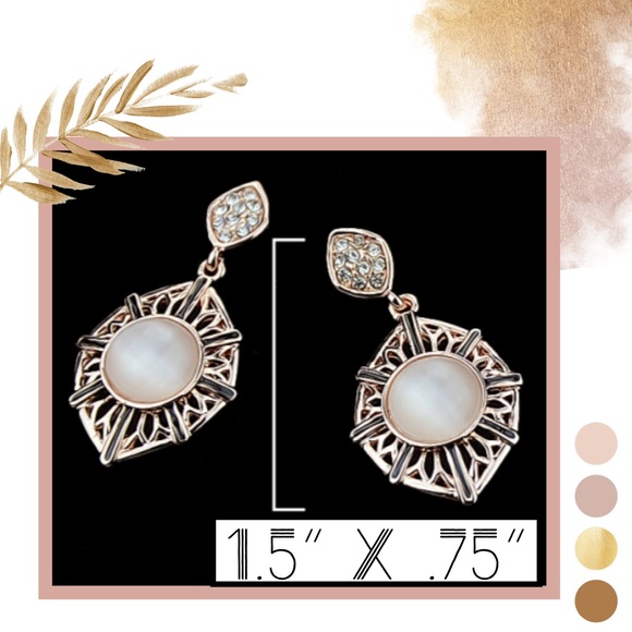 Rose Gold Water Drop Post Earrings NWT - Picture 5 of 6